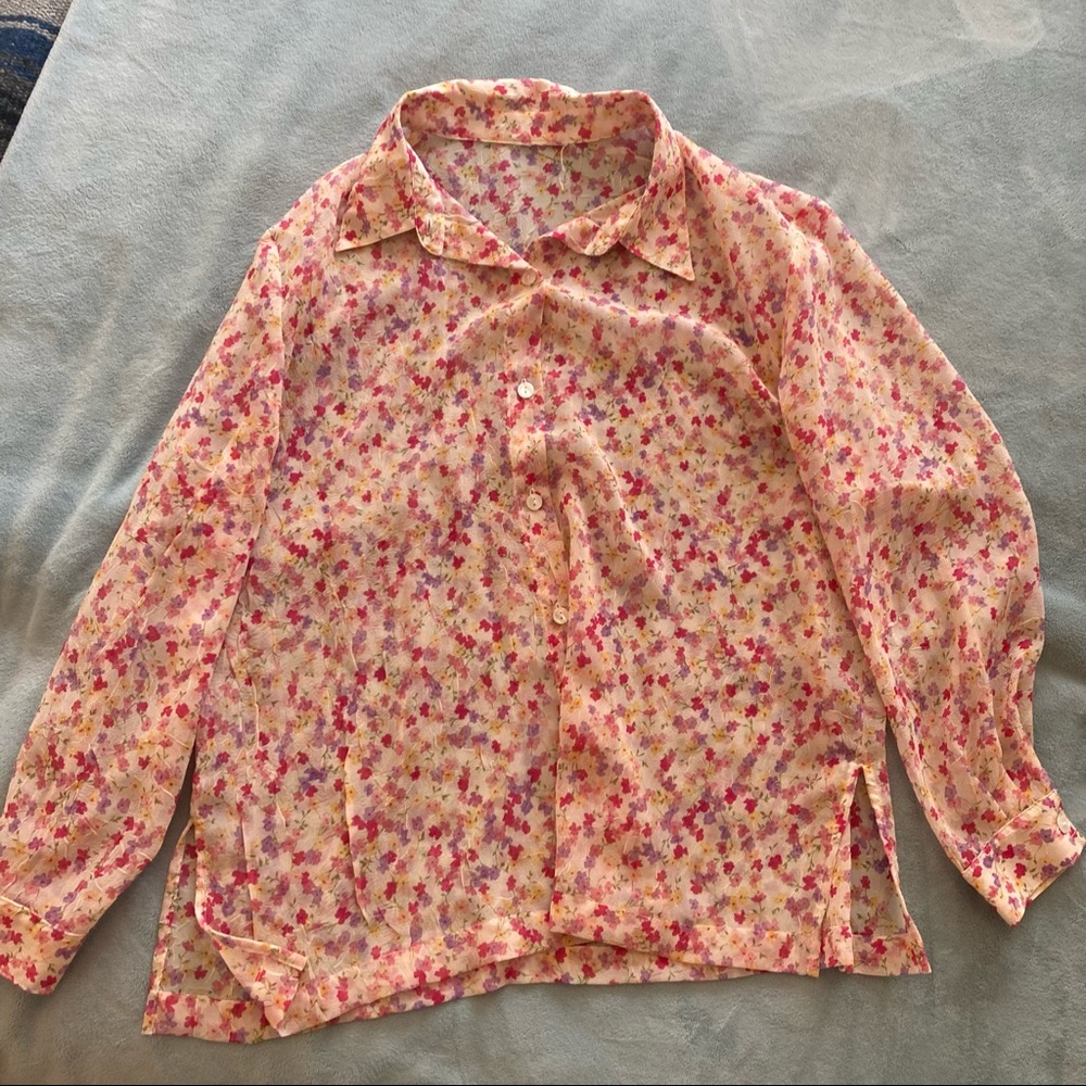 Vintage Floral Button-up